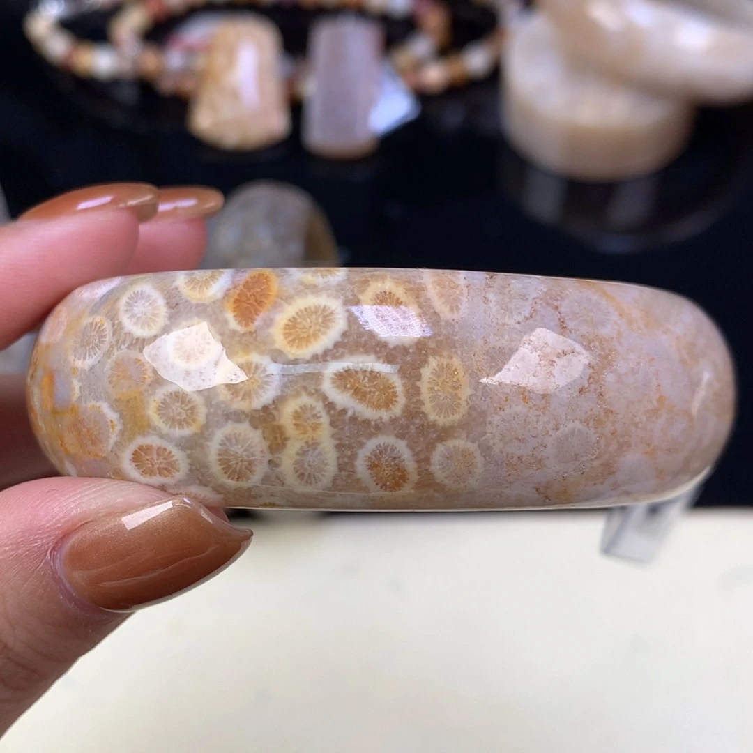 【闪购商品】颈饰未镶嵌硅化珊瑚（珊瑚玉）上新手镯57.5（29号）