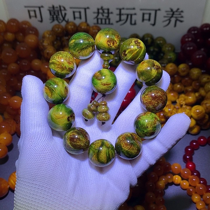 松木（琥珀木）手串/手链2.0 水墨丹青高货
