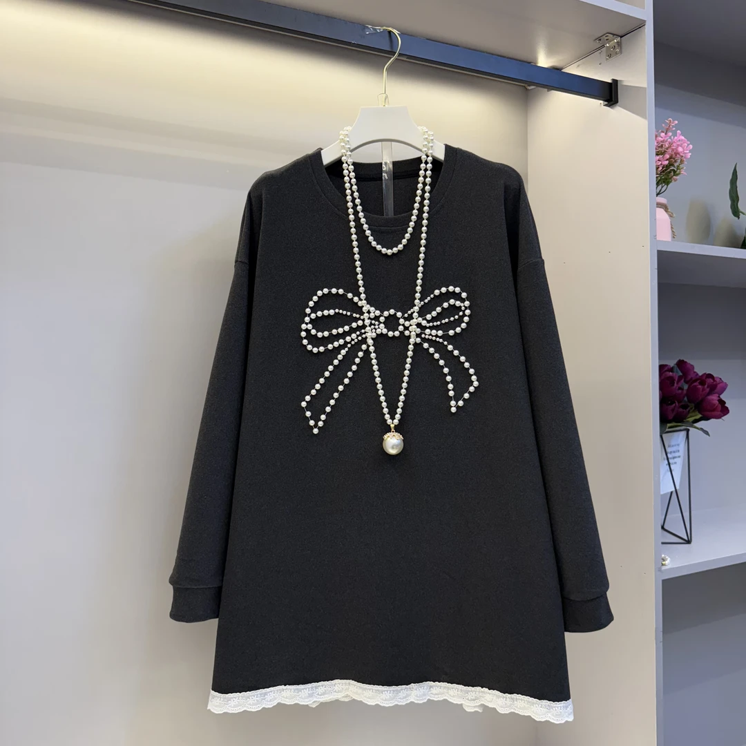 2025新款胖妹妹欧货重工蝴蝶结洋气大衫