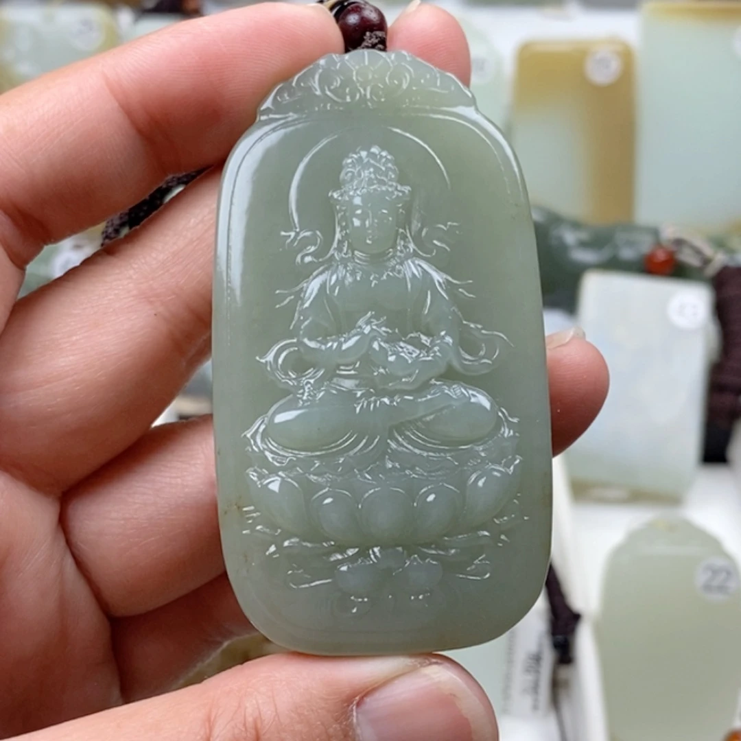 和田玉（糖玉）挂件未镶嵌