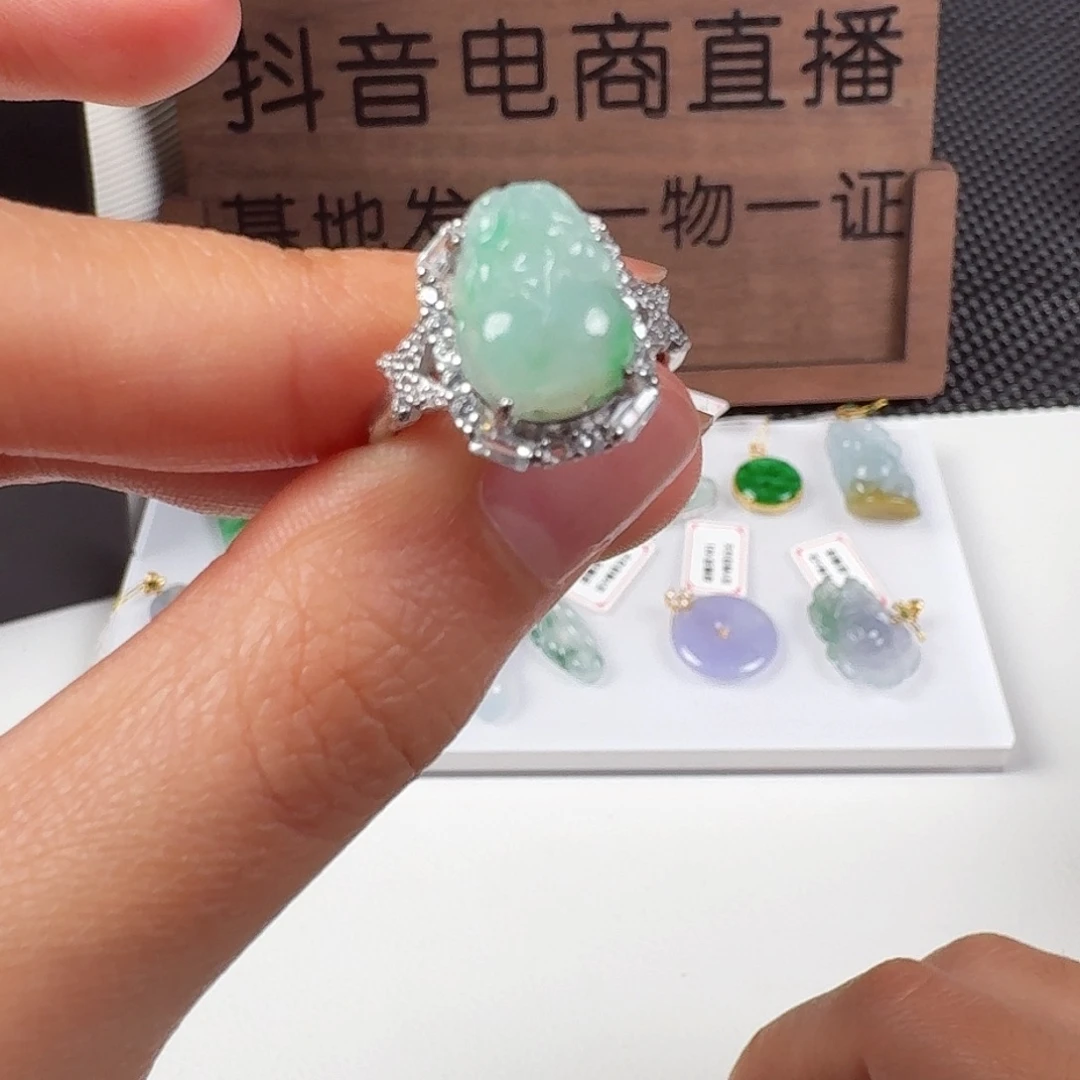 翡翠银S925镶嵌颈饰