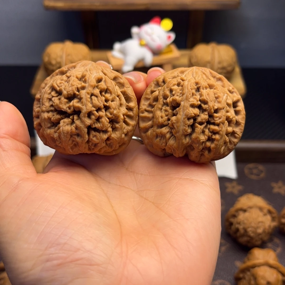 把件文玩核桃大粗筋 47+全品白茬