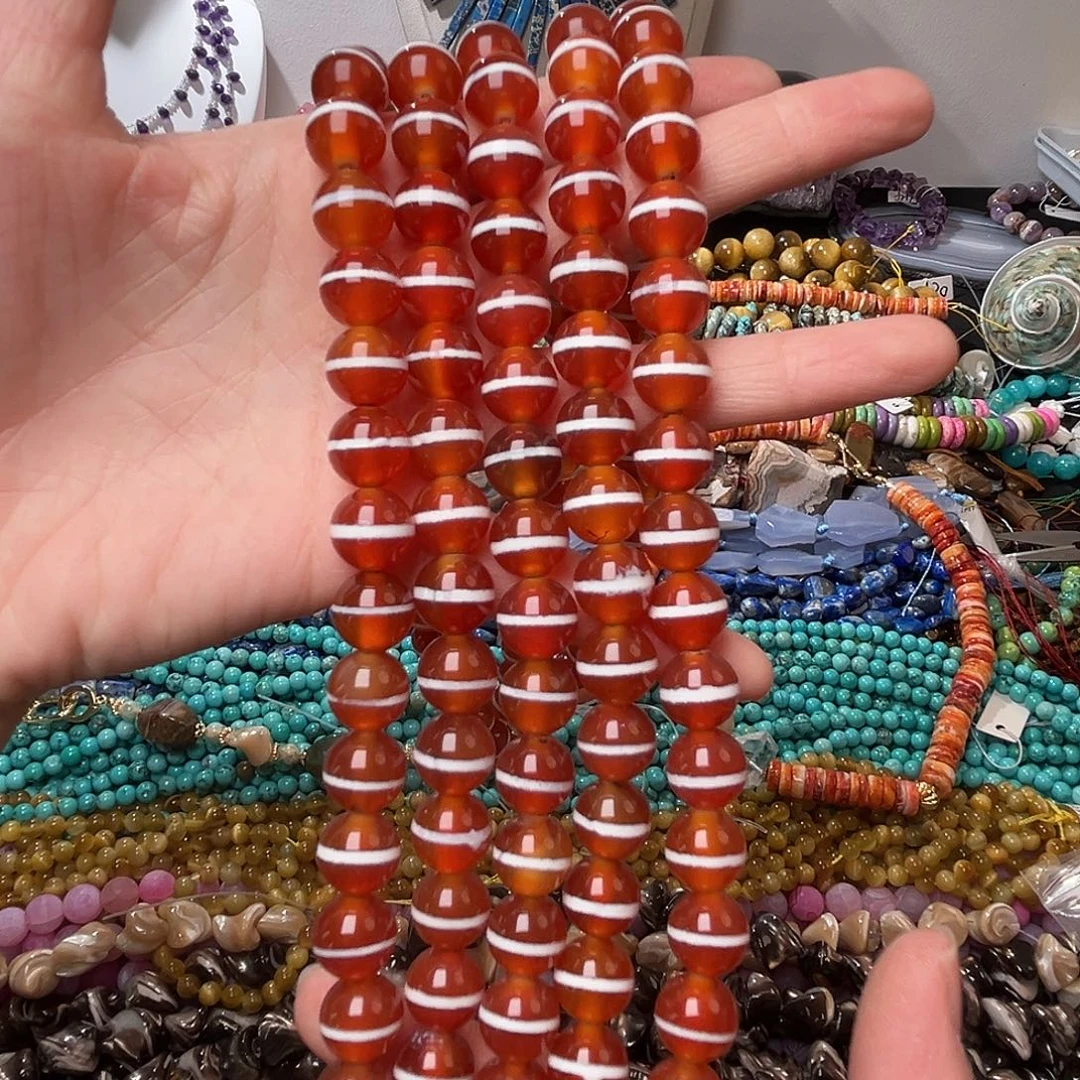 玛瑙/玉髓合金珠宝半成品C215一线天红玛瑙10