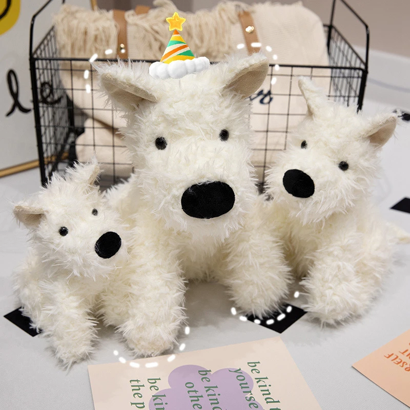 可爱西高地小狗狗毛绒玩具公仔女生布娃娃睡觉玩偶女孩治愈系礼物