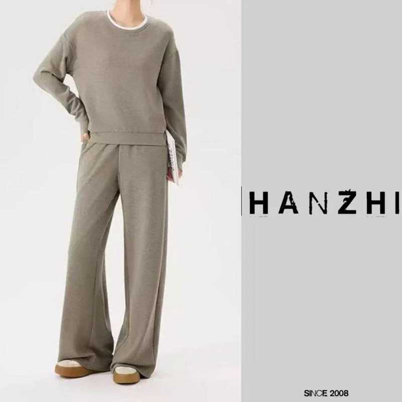 【粗针雪花绒休闲套装】2026早春粗针雪花绒休闲套装