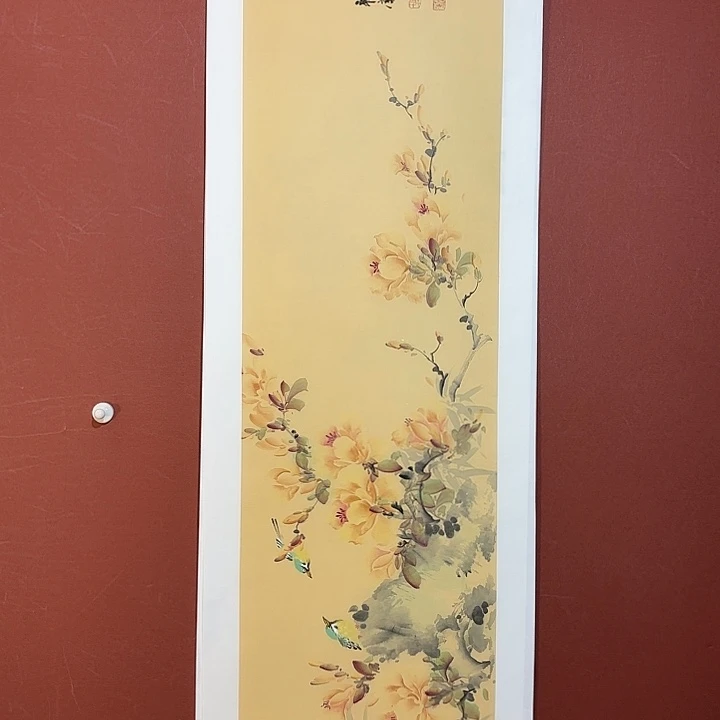 国画听兰老师花鸟