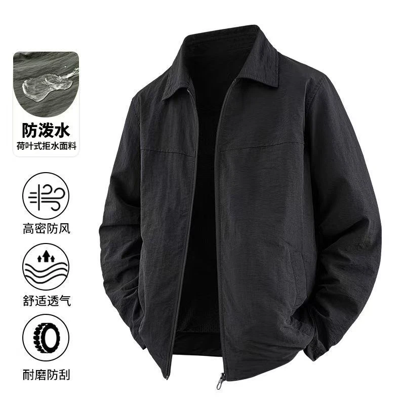 中老年，春秋服饰，男士翻领，商务夹克，以直播间为主，盲拍不发货，