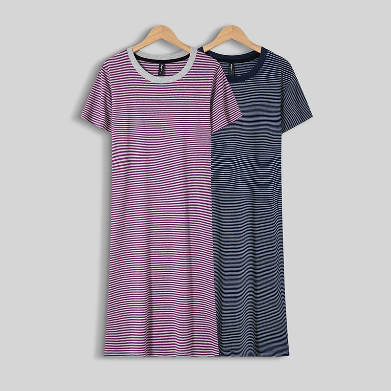 彩条长裙不对条【25366#】夏季女款休闲时尚百搭A字版彩条连衣裙