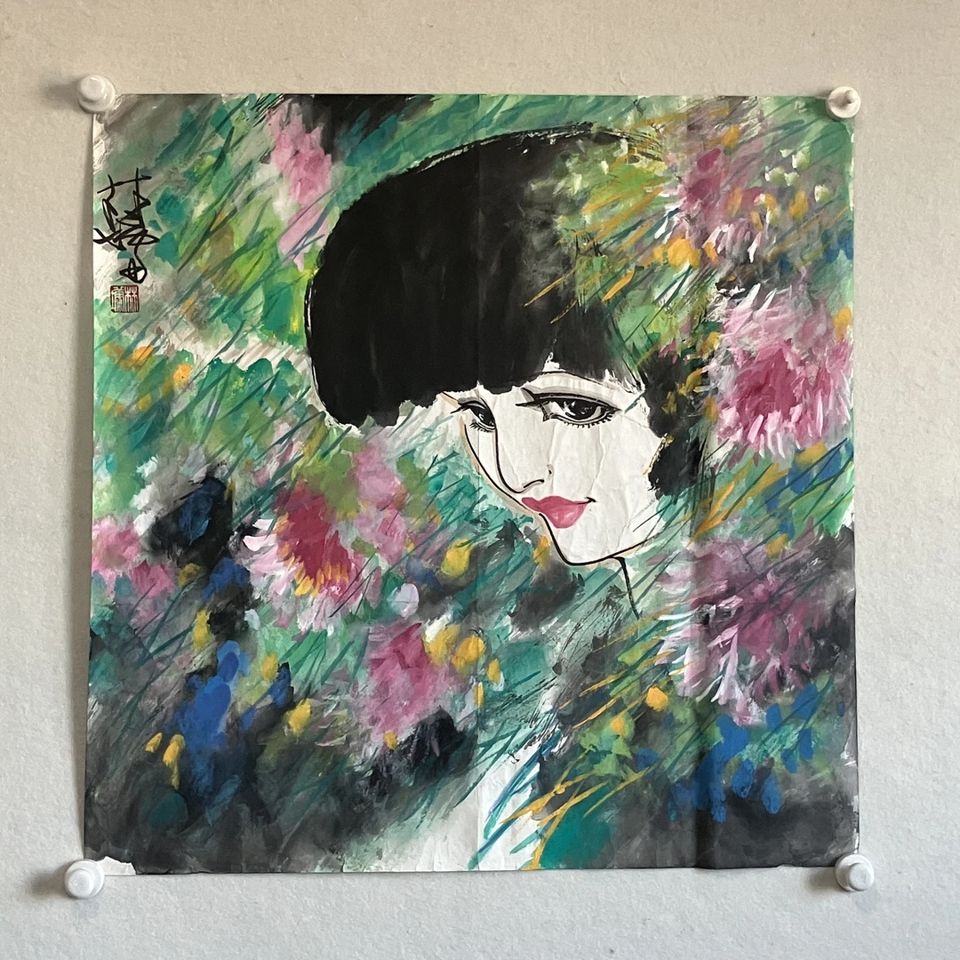 5625林墉 纸本设色 68×68cm