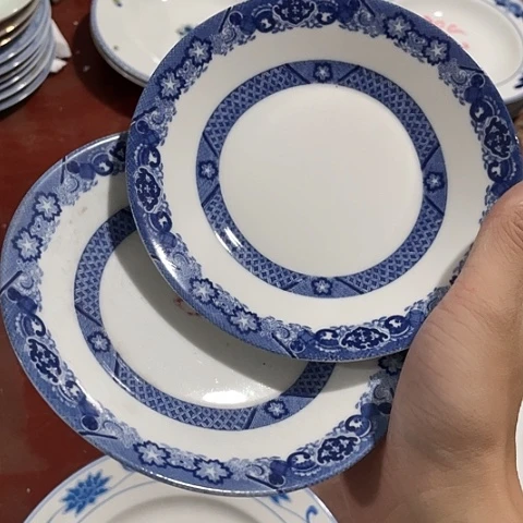 摆件景德镇红叶陶瓷6英寸2个地款不挑