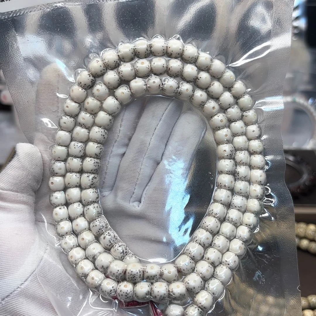 星月菩提吊坠头货头条同枝石玉骨瓷白8*7月大大留白星细