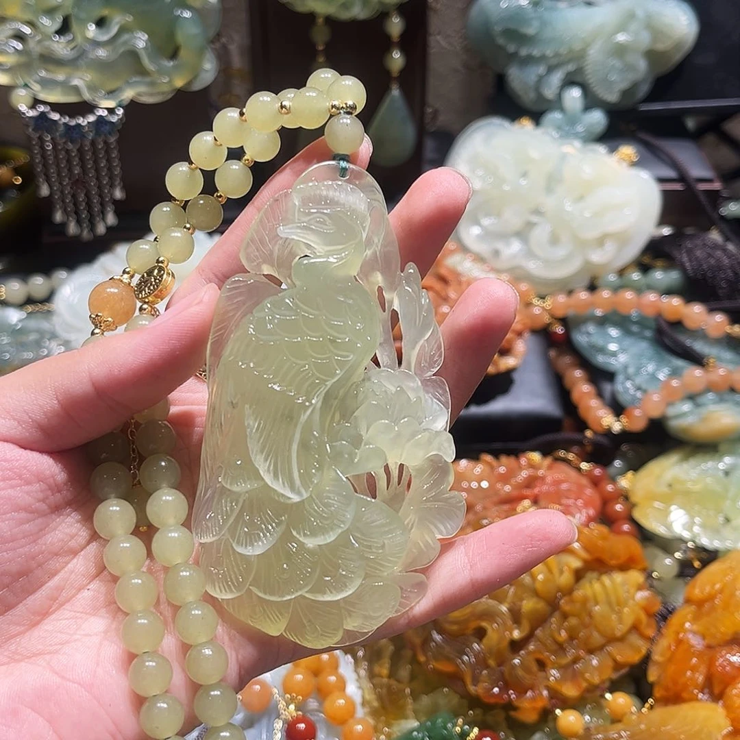 岫玉未镶嵌毛衣链