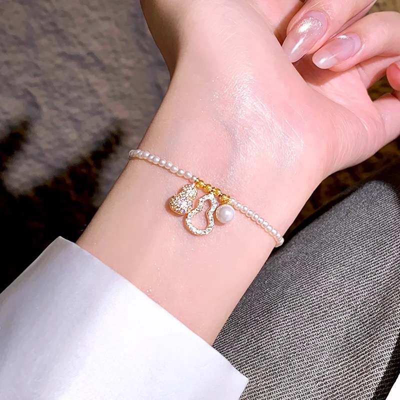 铜合金手链 2033百搭法式优雅葫芦手链