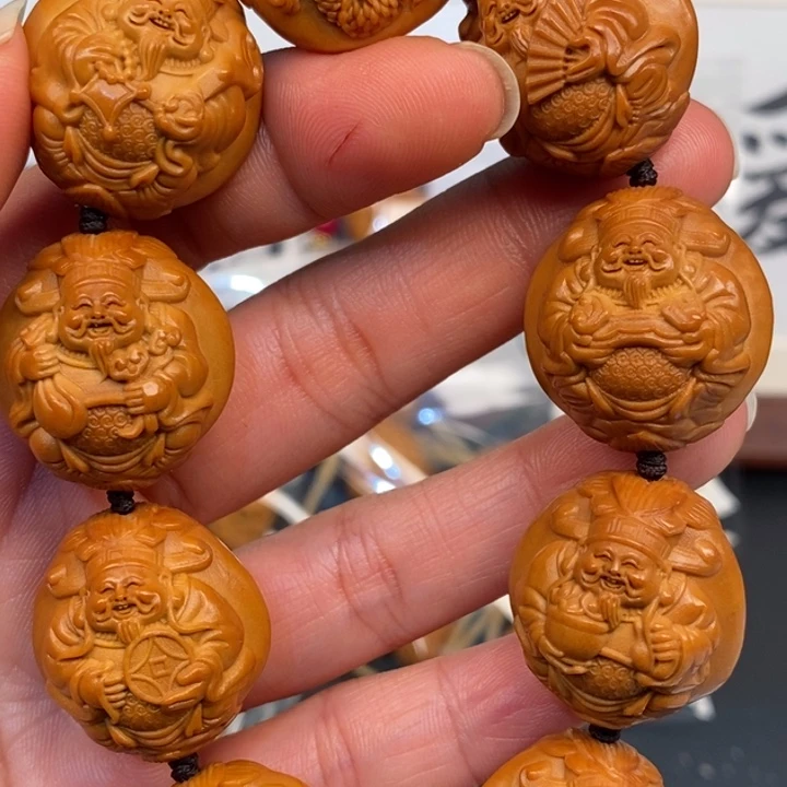 橄榄核手串/手链橄榄核雕龙财