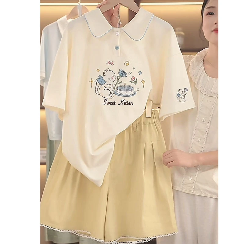 女童短袖T恤夏装2025夏季新款亲子装百搭儿童打底衫上衣25XK234