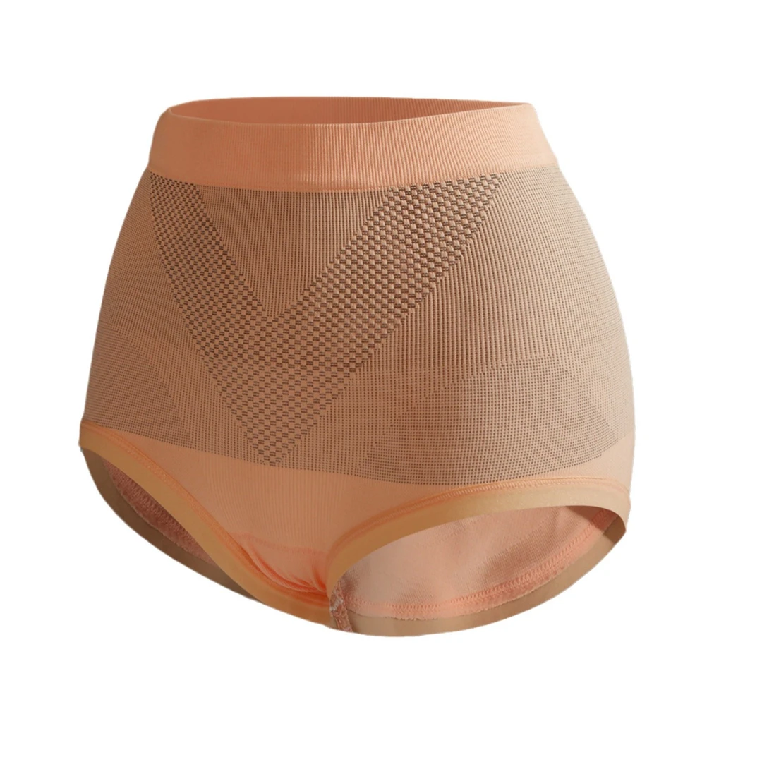 梦美静运补6-8 7A级抗菌桑蚕丝藏红花档短裤V绷带高腰收腹提臀