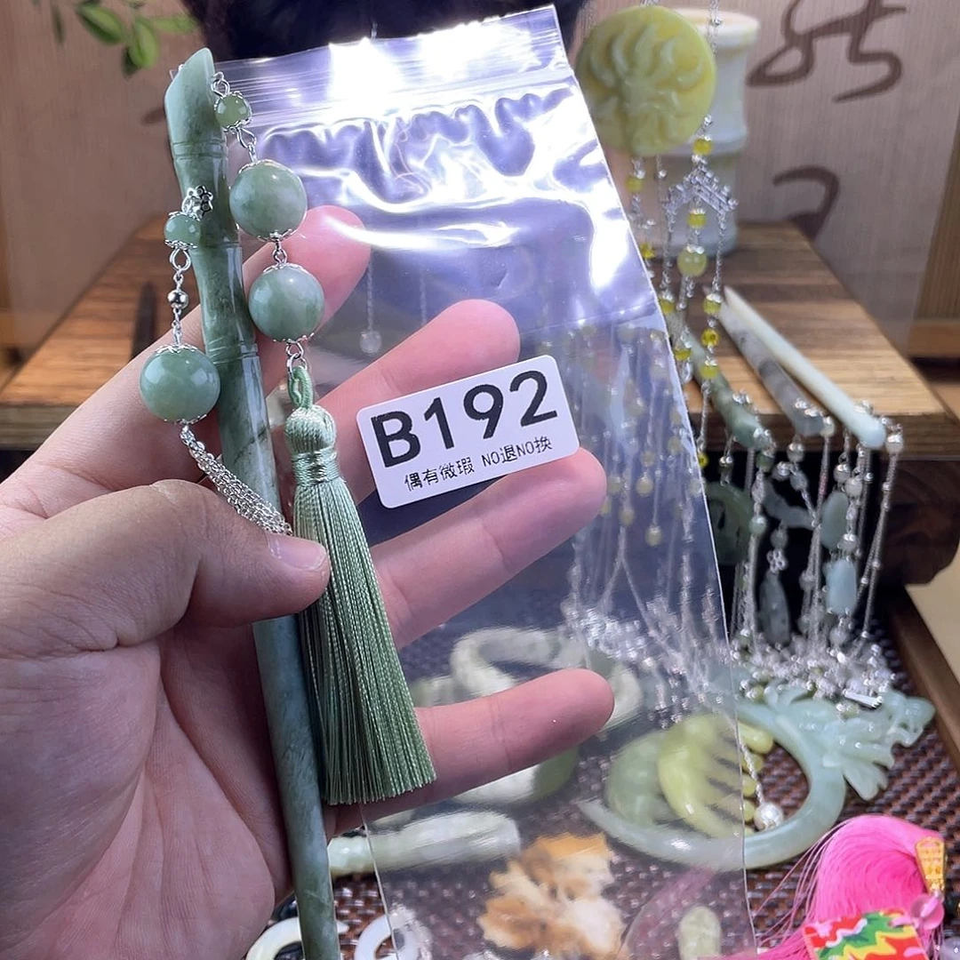 蛇纹石玉合金发饰玄*堂