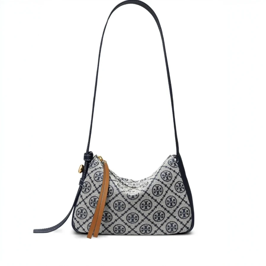 TORY BURCH/汤丽柏琦Romy可调节肩带蓝老花单肩包177911-405