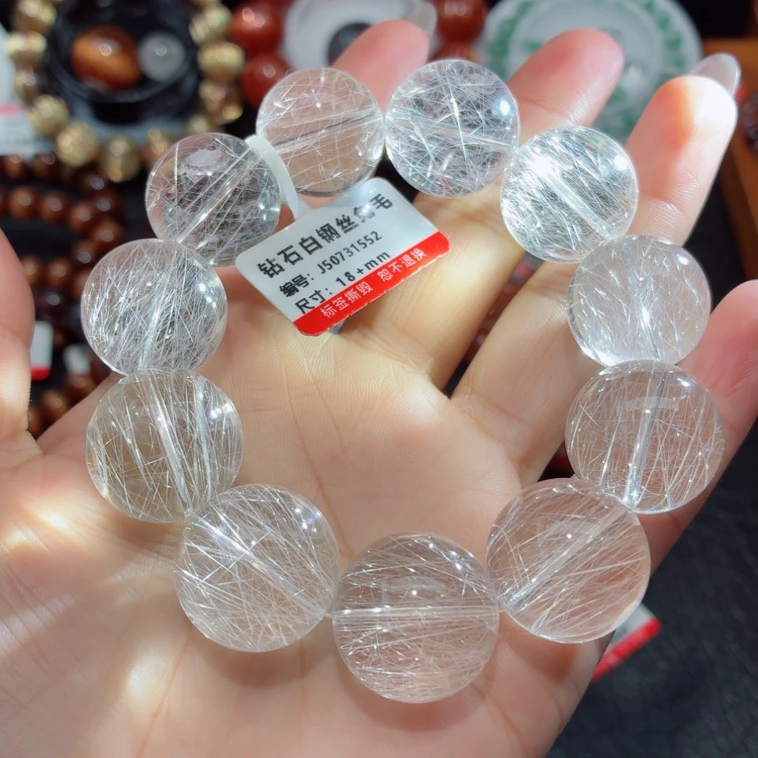 手链水晶未镶嵌白兔毛手链