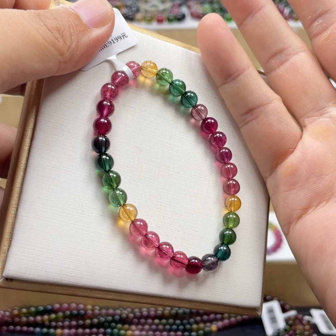 未镶嵌手串碧玺6.3mm.mmmmmmm