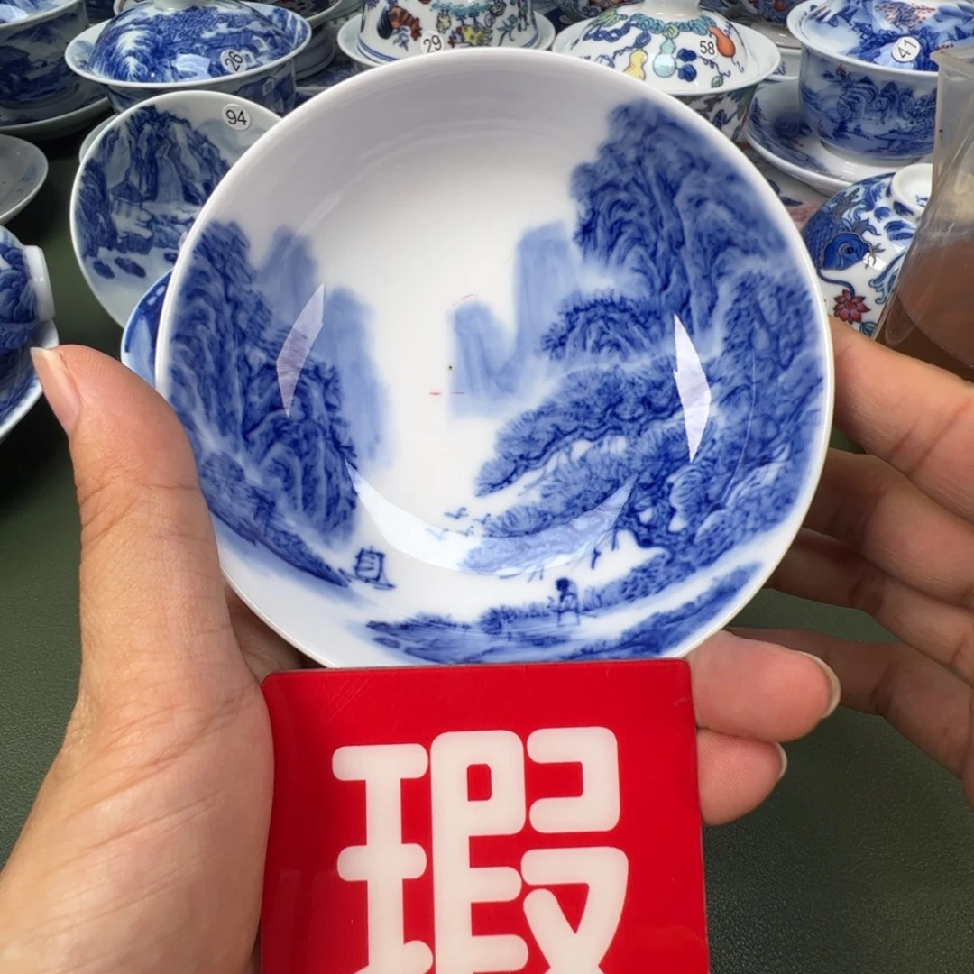 陶瓷景德镇纯手工纯手绘茶具木木37