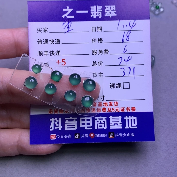 翡翠颈饰未镶嵌鱼*