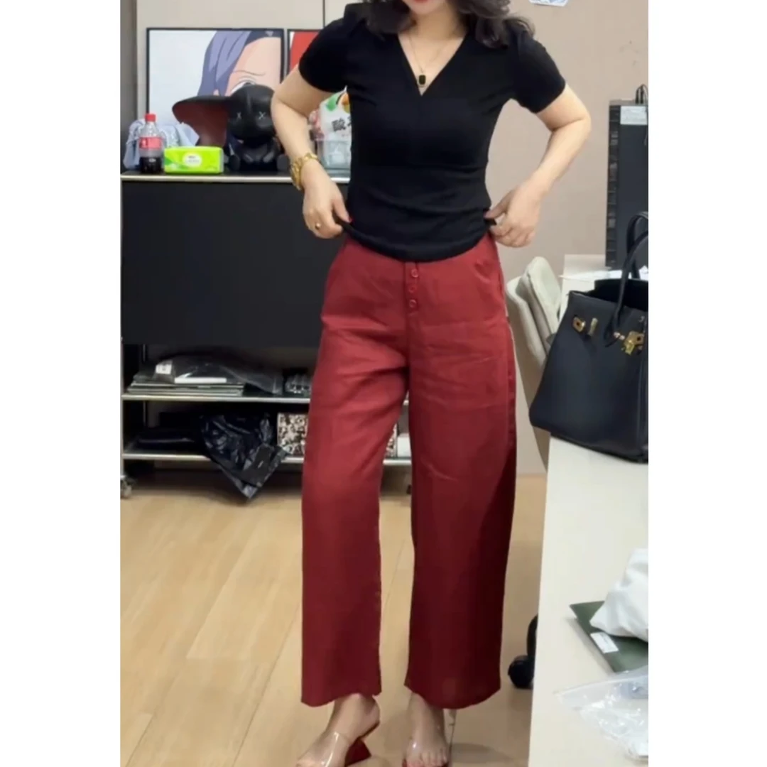 2025新款时尚白塔套装女修身显瘦气质款上衣+裤子