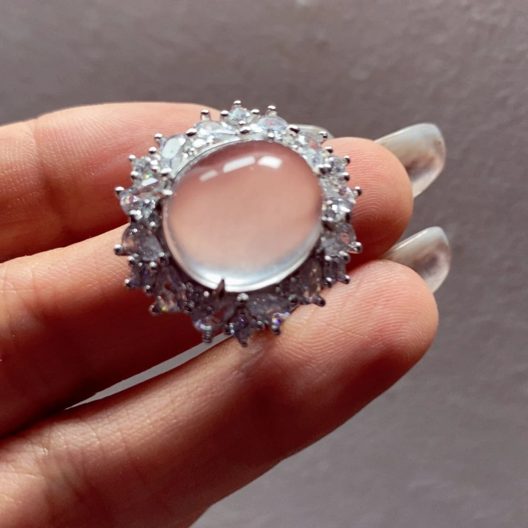 石英质玉未镶嵌戒指15.2*13.1