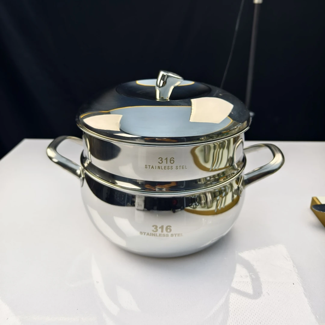 [伯爵款] 316L不锈钢加厚双层蒸锅蒸米饭炖汤煮粥汤锅灶具通用