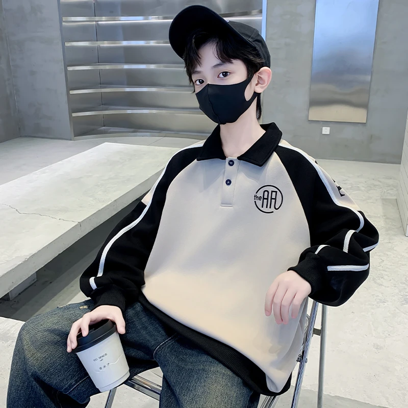 儿童装男童秋装卫衣2025新款秋季衣服上衣中大童男孩春秋款polo衫
