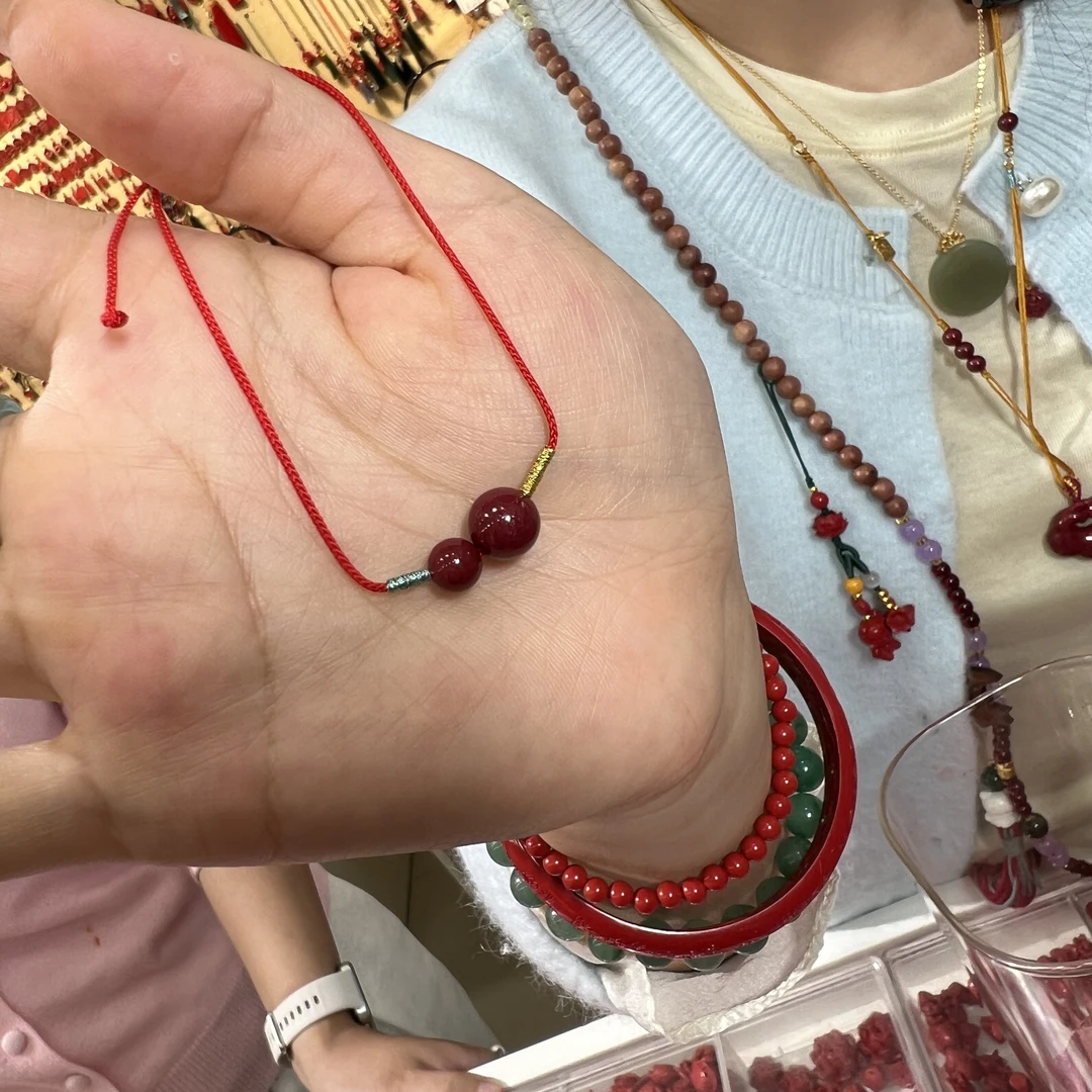 含辰砂工艺品朱砂高含量紫金砂手链