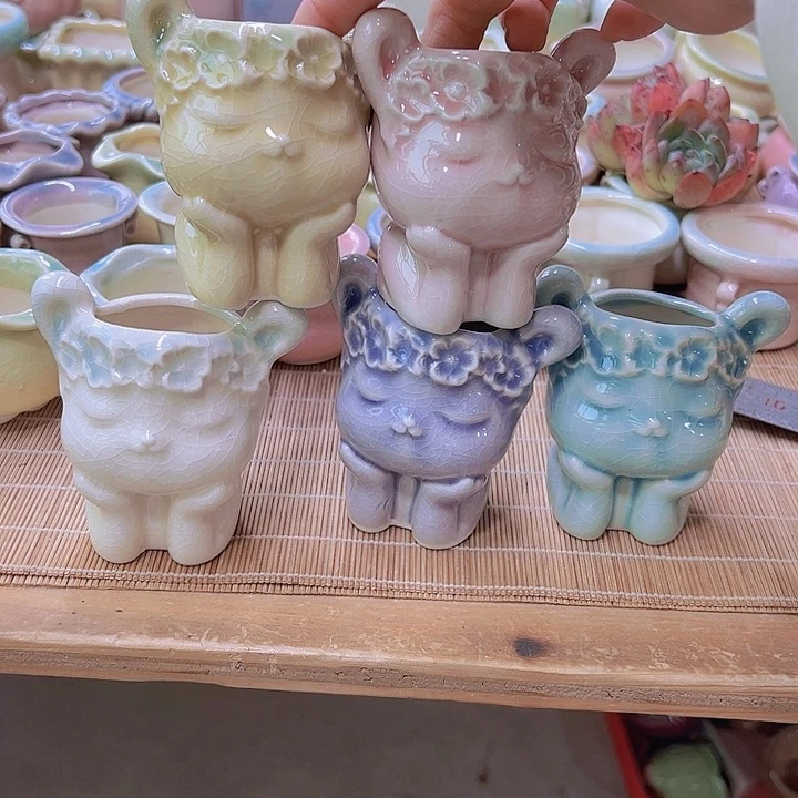 红陶陶瓷花盆当场满12包邮