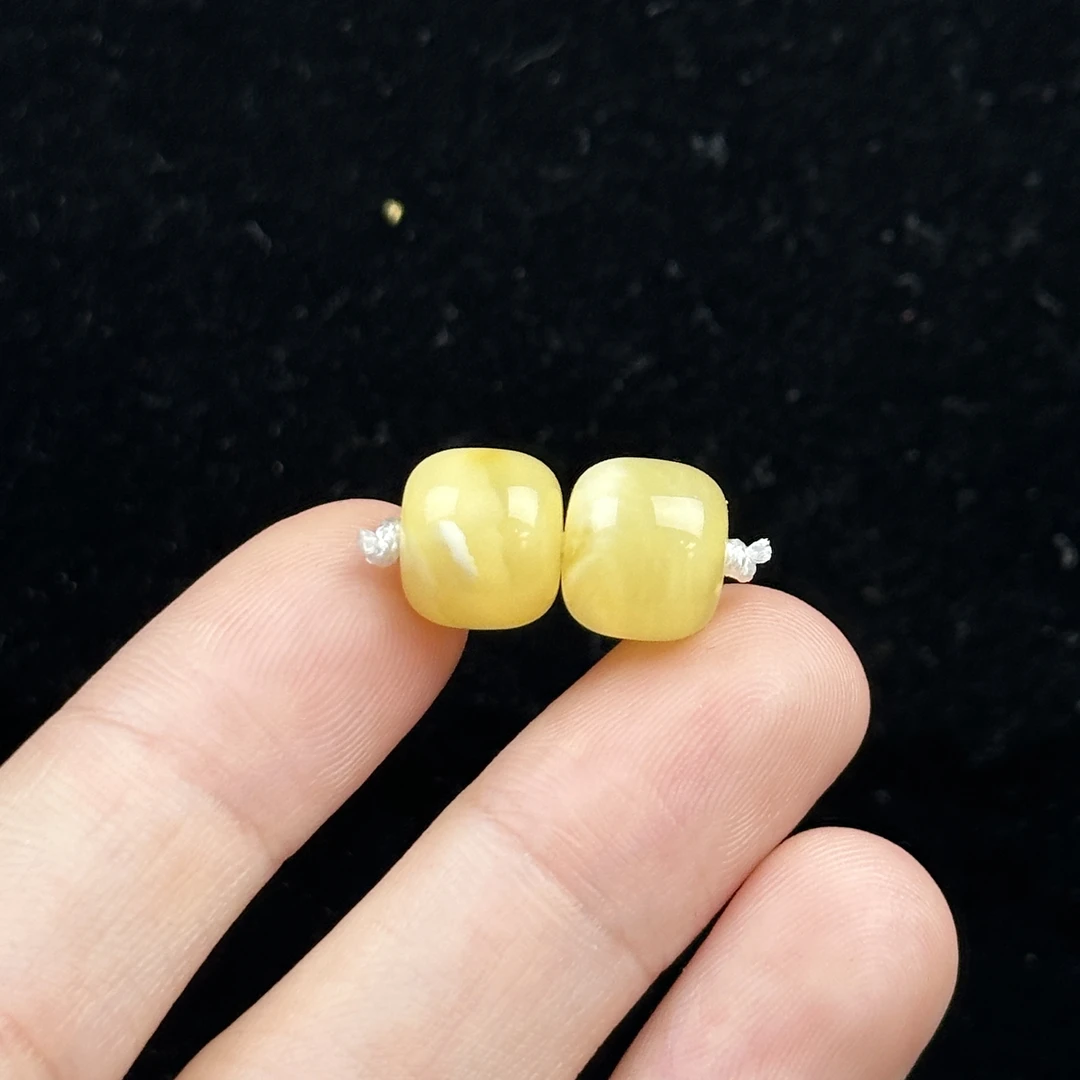 D6337天然蜜蜡 瑕疵特价墩子 9.7mm支持复检 假一罚四