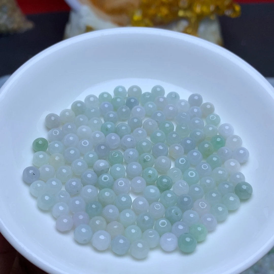 【闪购商品】翡翠手链未镶嵌卡5.4冰绿白100个