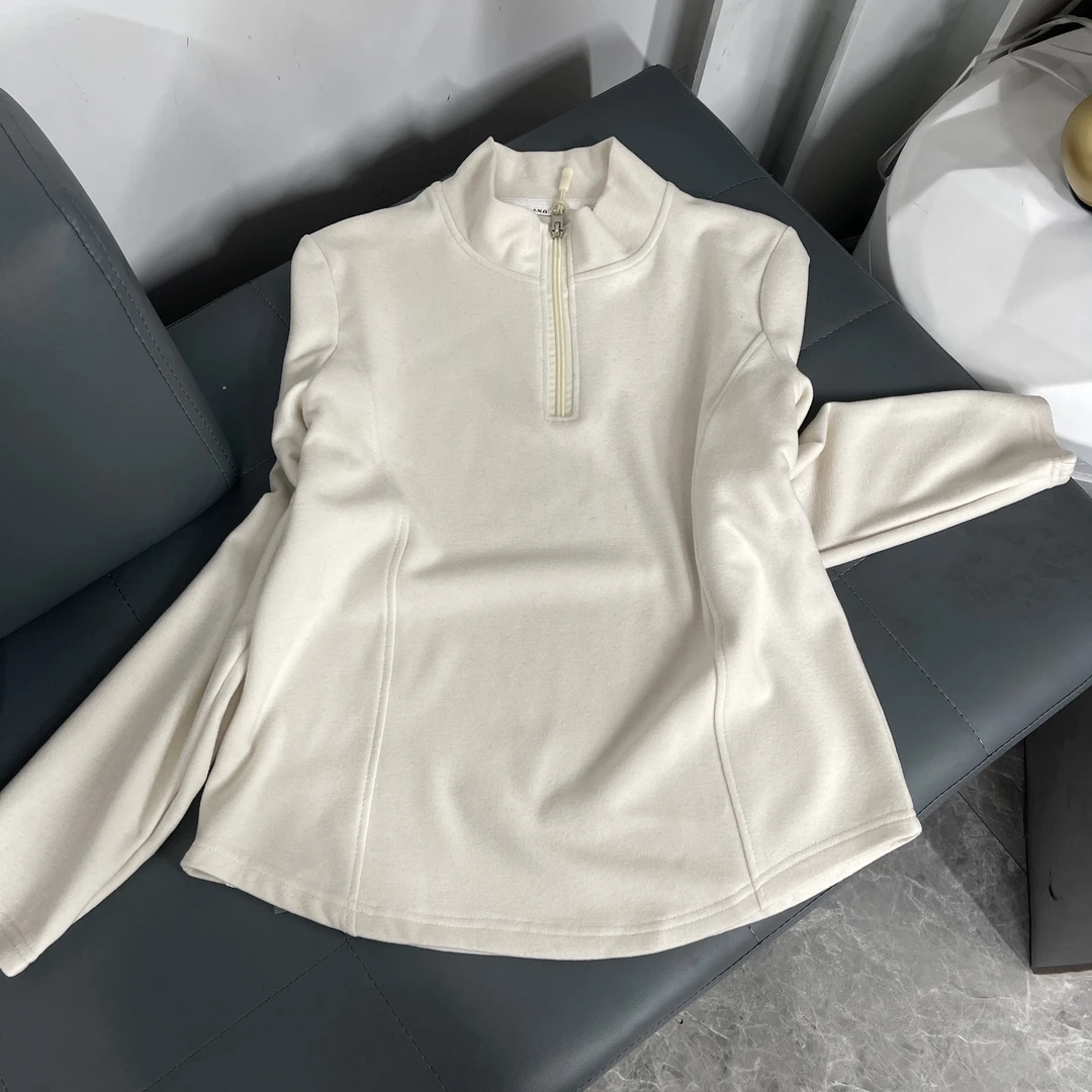 82徳绒半拉链打底衫时尚休闲