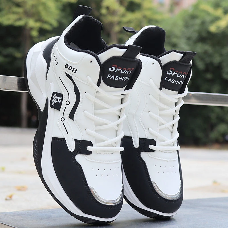 高帮鞋男鞋秋冬季新款初中生跑步减震篮球运动休闲鞋实战防滑球鞋