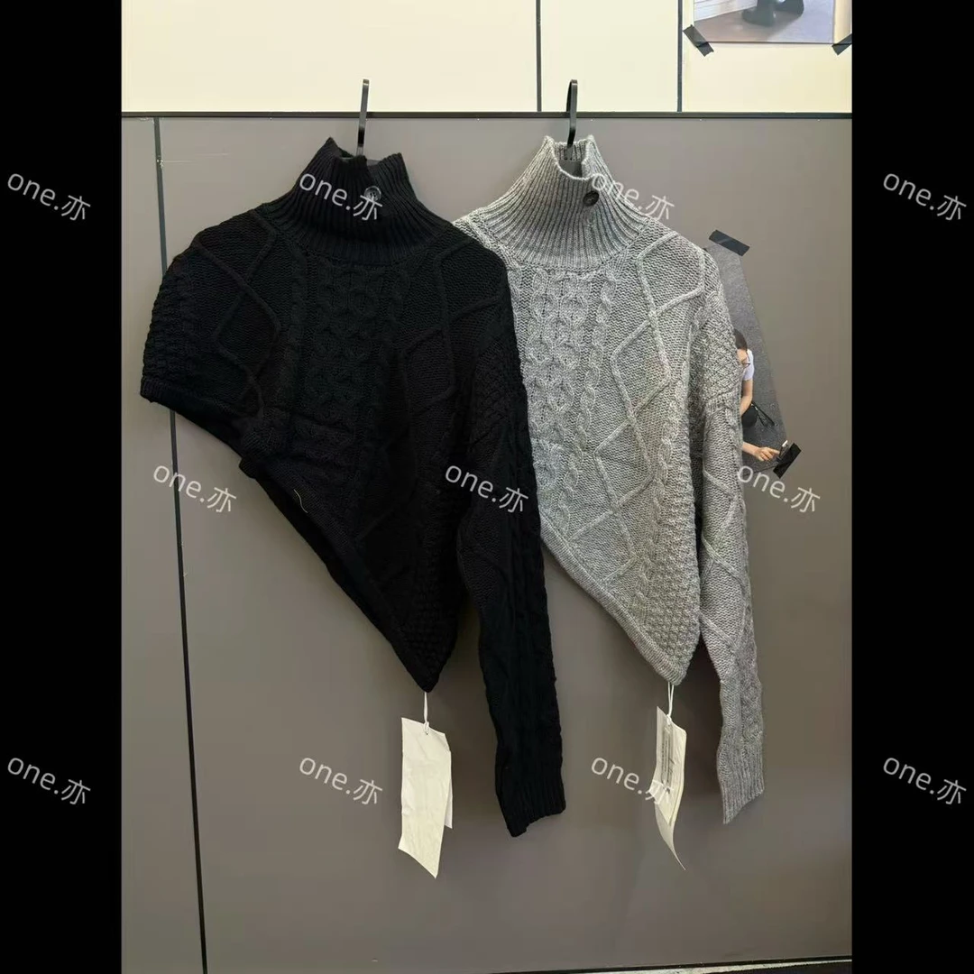 【一个亦】麻花独绣针织披肩YF/88929