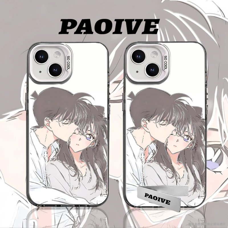 新一小兰创意适用苹果华为vivoiPhone小米三星防摔彩银手机壳