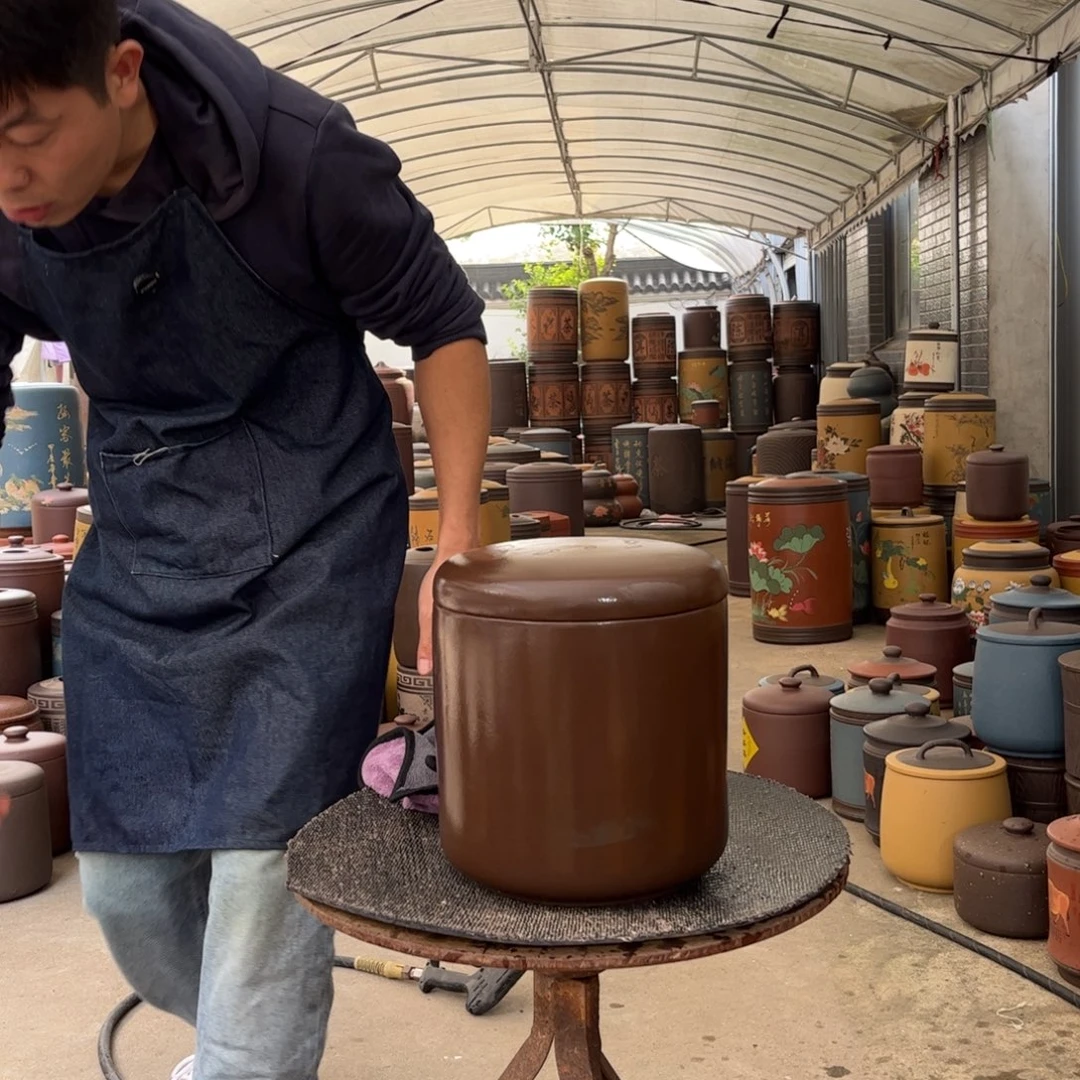 紫砂茶叶罐8饼茶叶罐