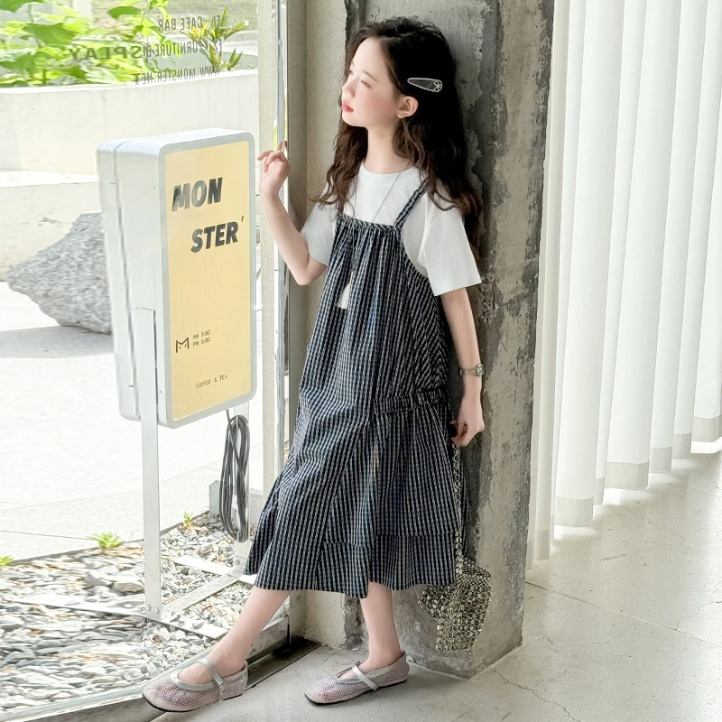 简约潮牌店铺儿童服装2025年新款衣服女童装夏装套装6-12岁高级感