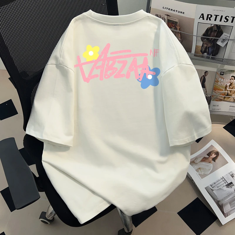 jtrt美式高街纯棉t恤短袖男女夏季高级创意ins白色小众半袖上衣服