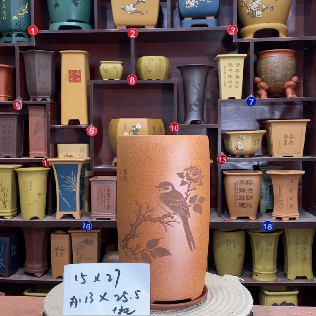 紫砂艺术紫砂花盆