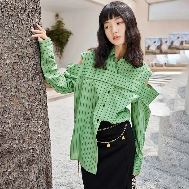 32842【N系列】时尚条纹设计感衬衫V23C3C1515