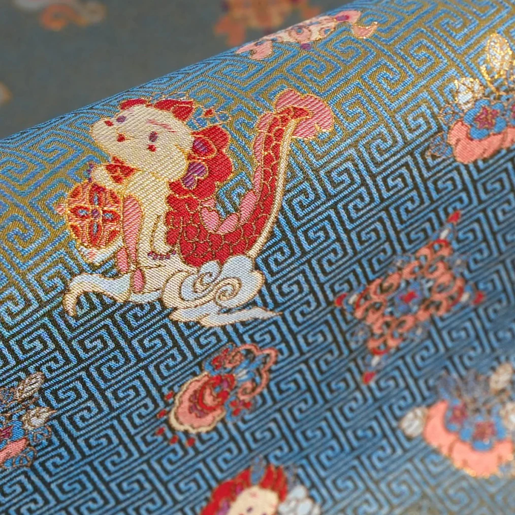 1米链接 拾悦丝绸 钱小萍龙宝绣球 面料（面料特殊一经裁剪不退换