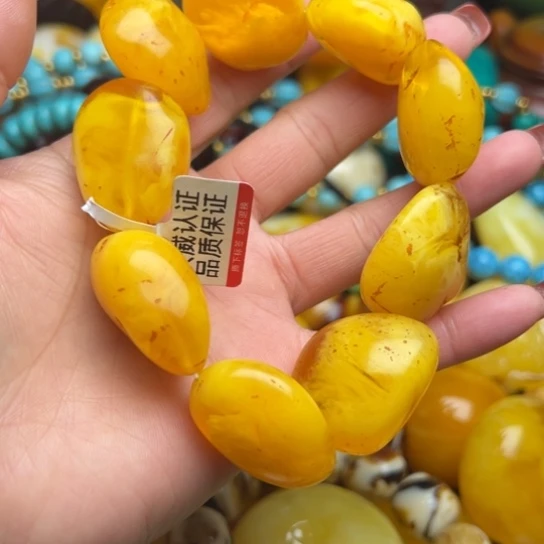 琥珀手串未镶嵌蜜蜡