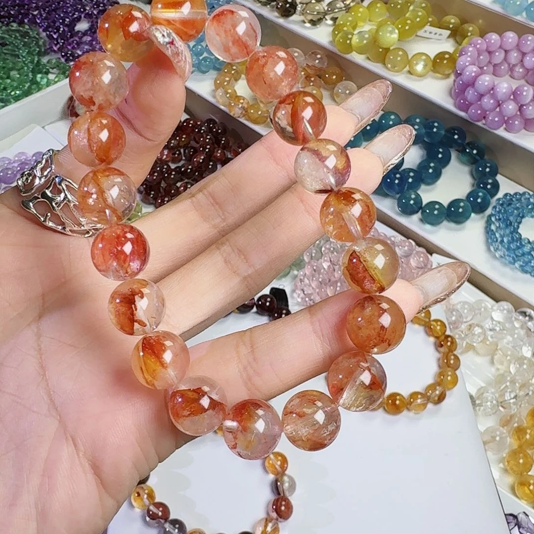 水晶手链未镶嵌麦***当红胶花11