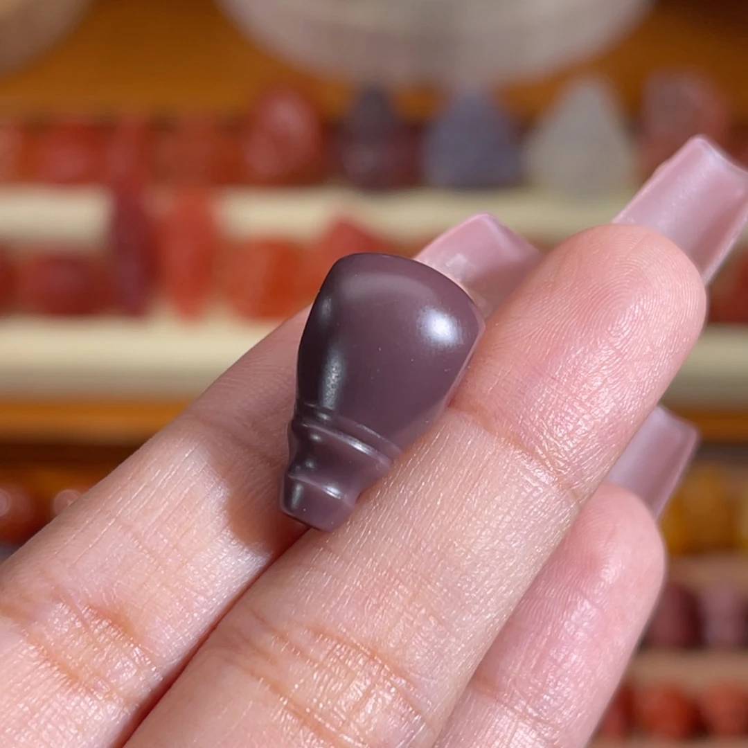 玛瑙/玉髓未镶嵌三通对孔 11.2mm 不换退