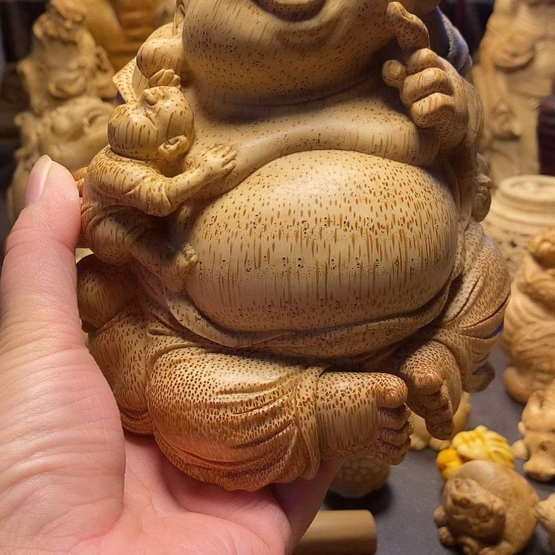 竹最***?竹根雕纯手工五子弥勒