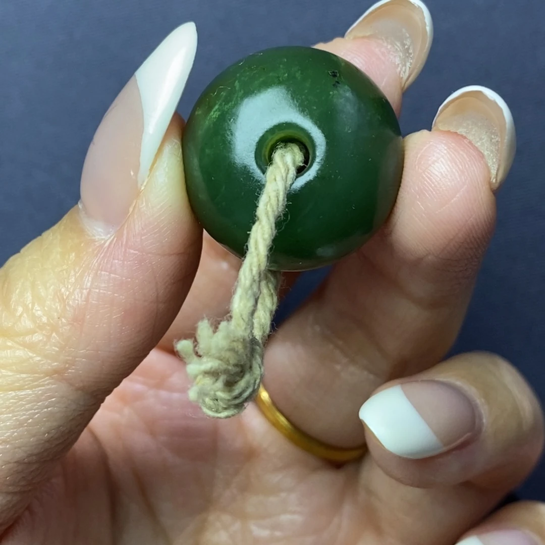 和田玉未镶嵌颈饰碧玉素珠