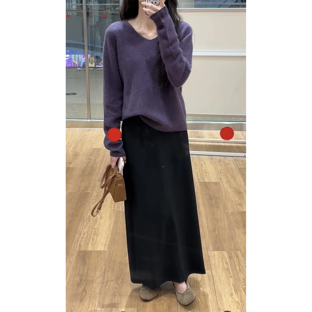 J-250908#“纸片人天菜”巨显瘦遮胯半身裙抗皱不起球